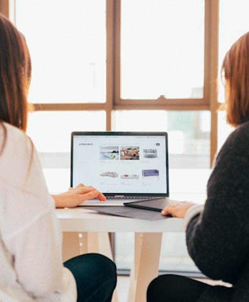 Image of our team working