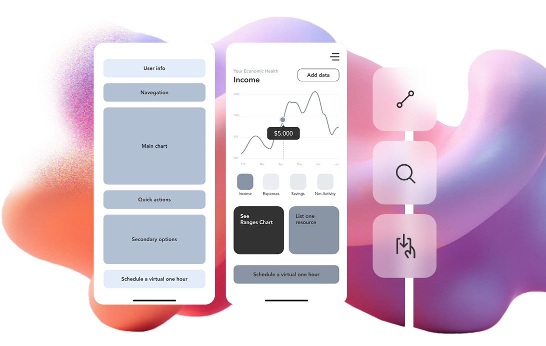 A board with research elements